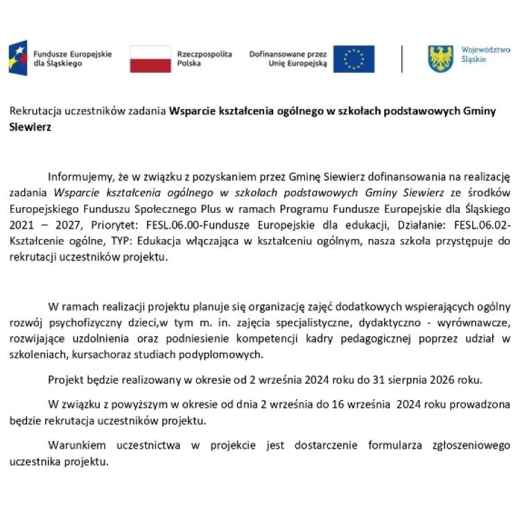 Wsparcie kształcenia ...