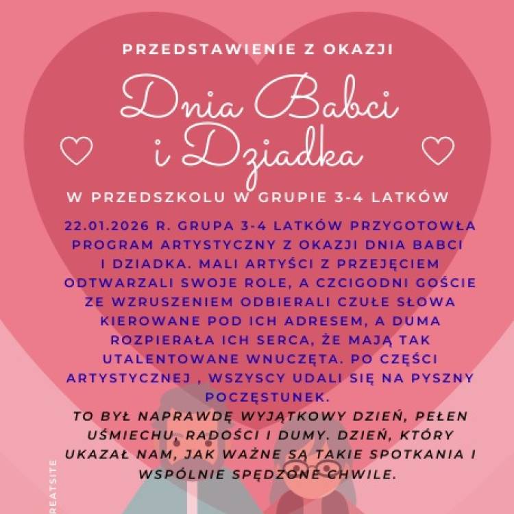 Dzień Babci i Dziadka w przedszkolu