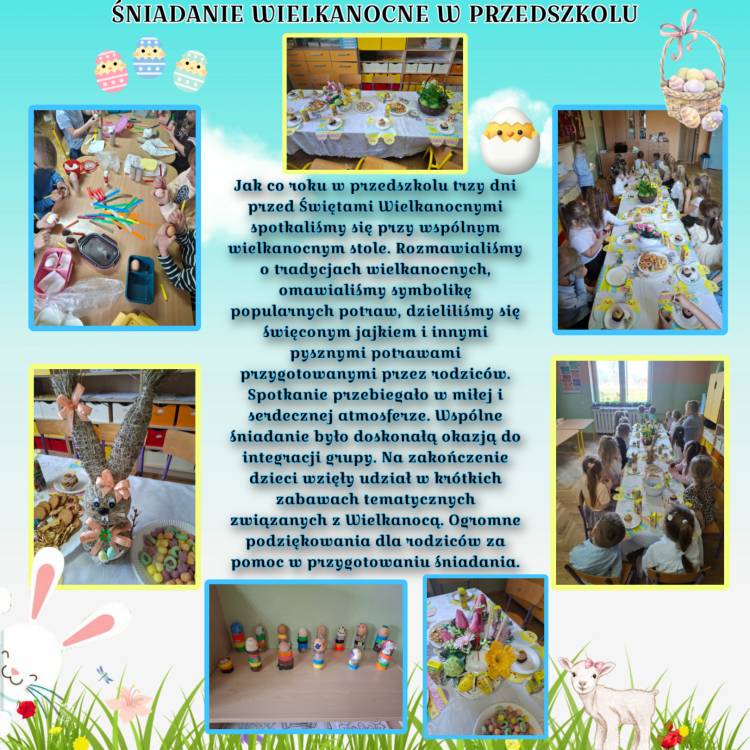 Śniadanie Wielkanocne w przedszkolu
