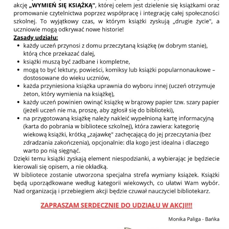 Wymień się książką.