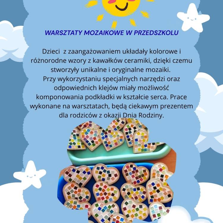 Warsztaty mozaikowe w przedszkolu